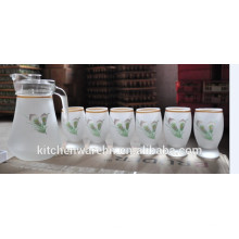 HAONAI GLASS HOT SALE KS-14-G nice quality 7PCS Glassware set